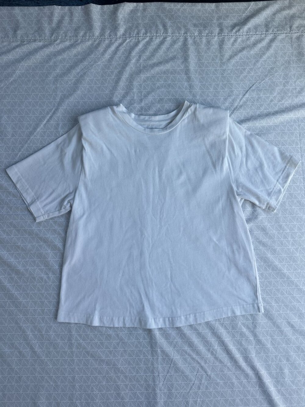 Pistola White Padded Shoulder Tee Crew Neck - Size S